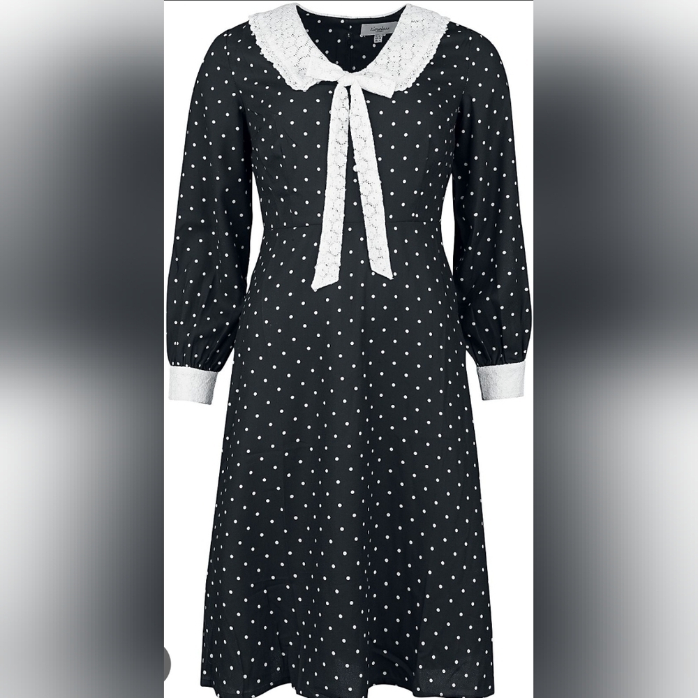 Timeless London Polka Dot Lace Collar Size 16